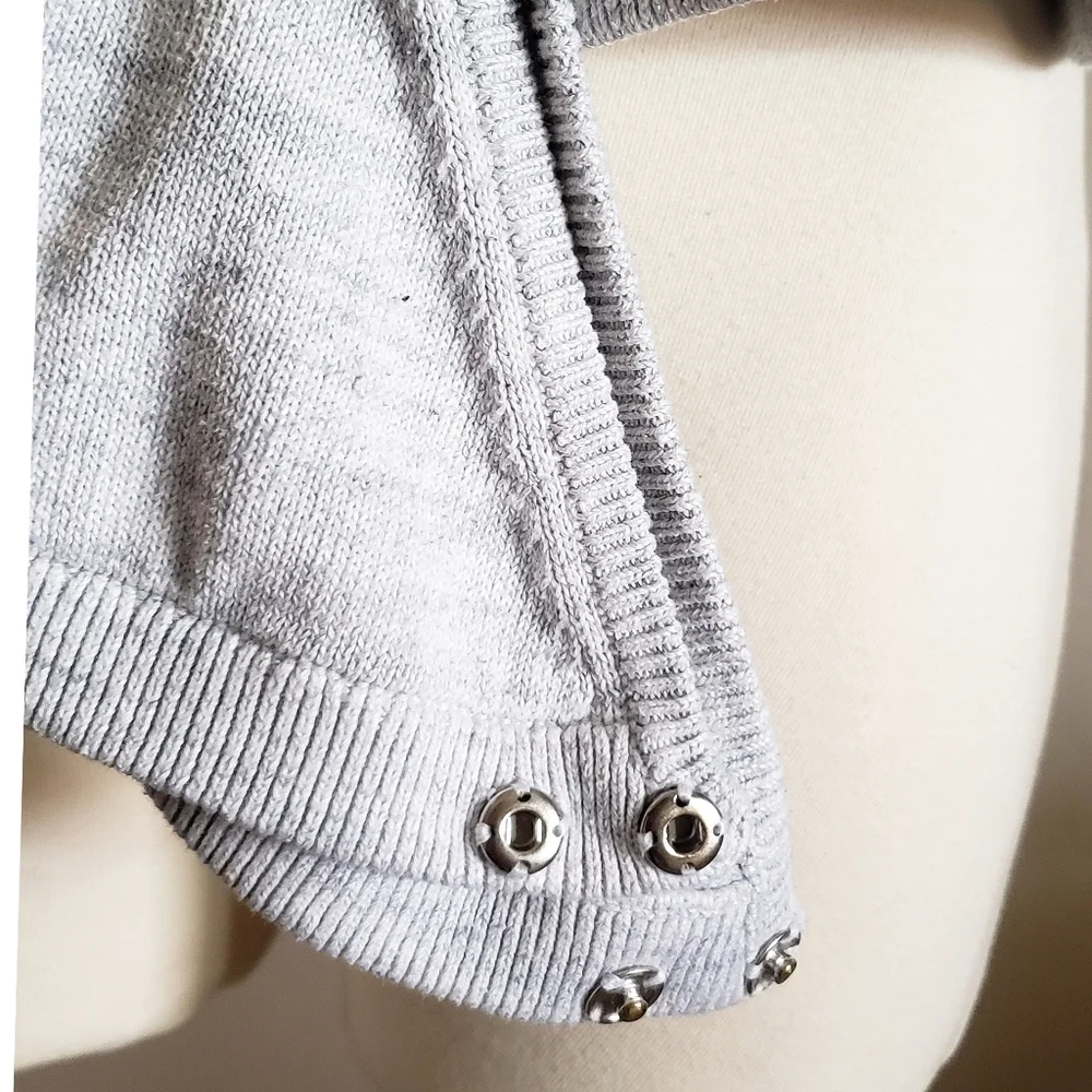 Lululemon Ivivva  Cardigan Gray Youth 14 Athleisure Open Front Womens Sweater